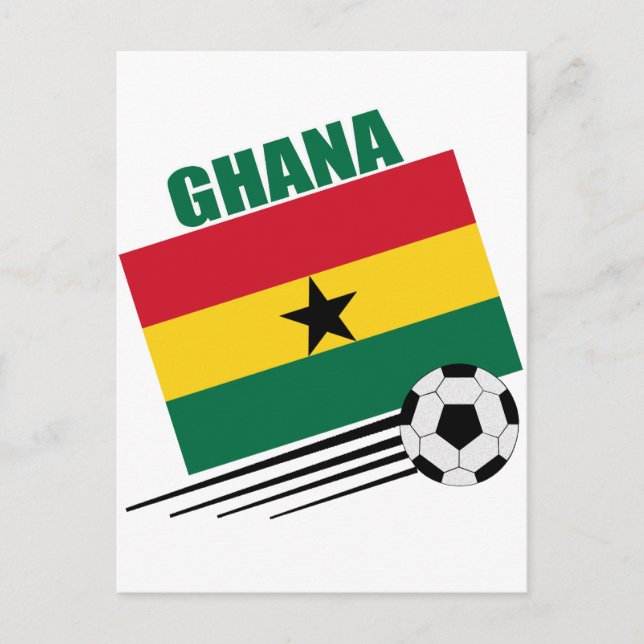 Carte Postale Équipe du Ghana de football (Devant)
