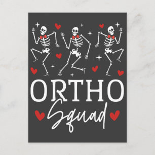 Carte Postale Équipe Ortho Squelette Dansant Saint-Valentin