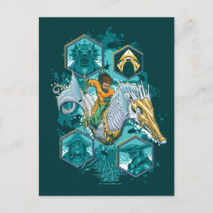 Carte Postale Équitation Aquaman À Cheval Dans Les Royaumes