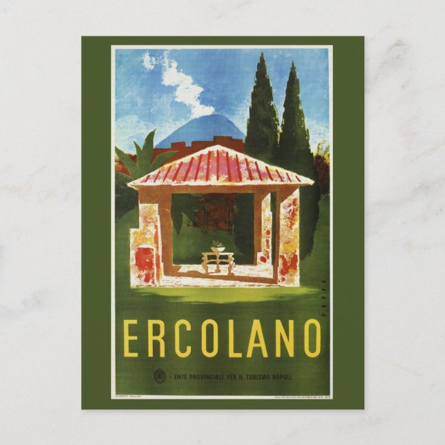 Carte Postale Ercolano Naples Voyage d'été italien et (Devant)