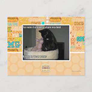 Carte Postale ?ère règle si u allant partager le lit de mA