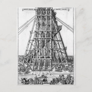 Carte Postale Erection de l'ancienne obèse égyptienne