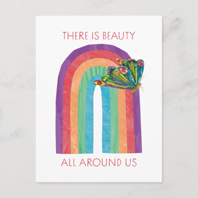 Carte Postale Eric Carle Il y a | de la beauté tout autour de no (Devant)