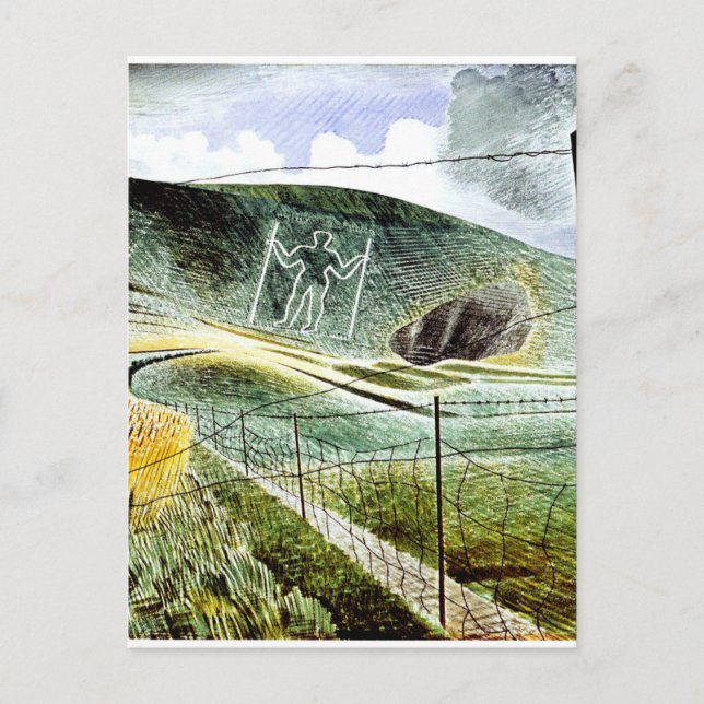 Carte Postale Eric Ravilious - The Wilmington Giant, fine art (Devant)