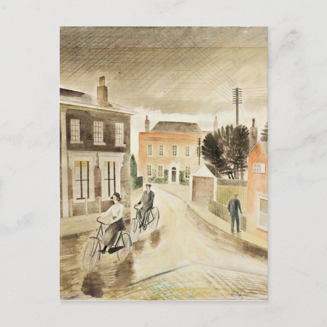 Carte Postale Eric Ravilious - Village Street, fine art (Devant)