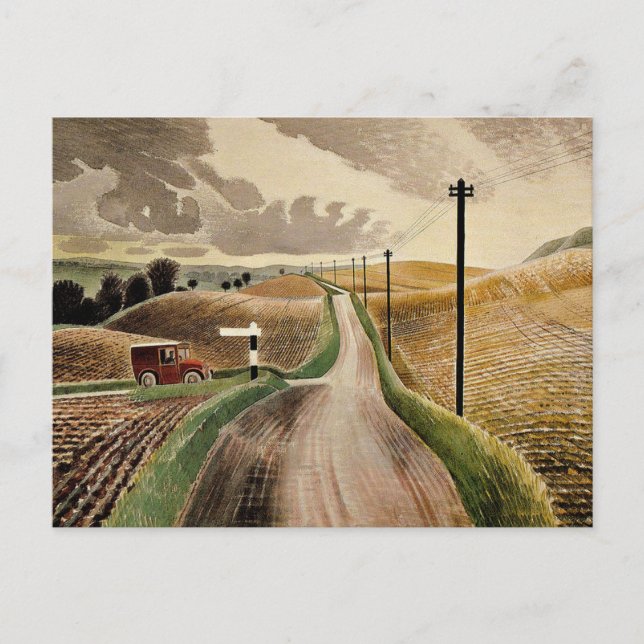 Carte Postale Eric Ravilit, Wiltshire Paysage (Devant)