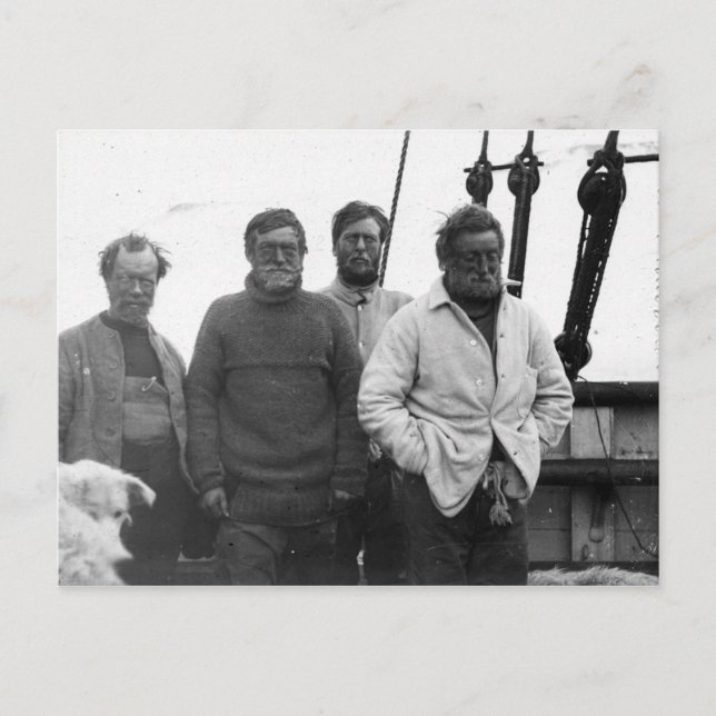 Carte Postale Ernest Shackleton et Crew Nimrod Antarctique (Devant)