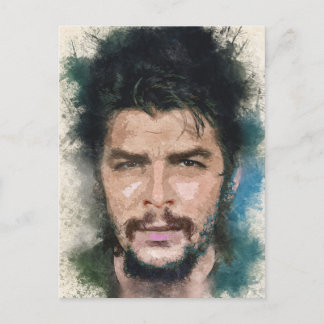 Carte Postale Ernesto CHE Guevara Abstrait Aquarelle Portrait
