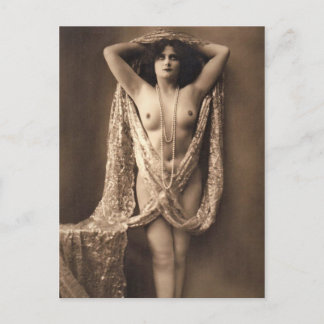 Carte Postale Erotique, Français, Femme Nue, Finerie Drapée
