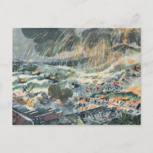 Carte Postale Éruption d'un volcan en Martinique