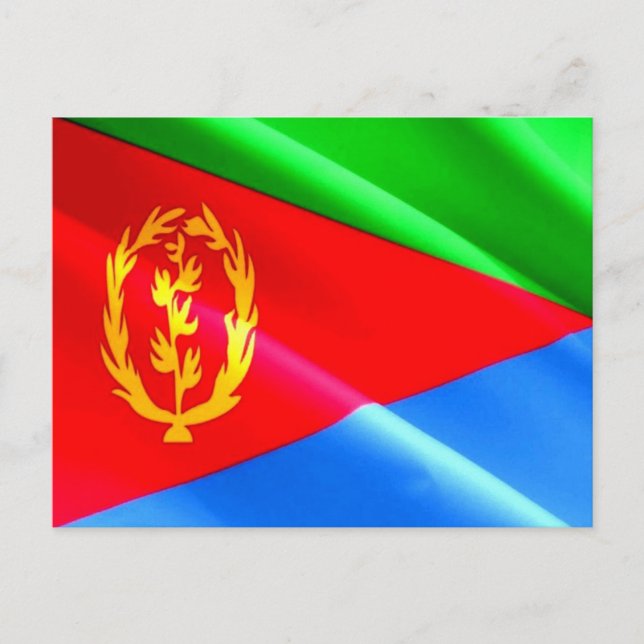 Carte Postale Érythrée - Drapeau érythréen - (Devant)