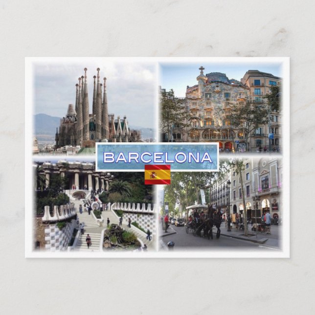 Carte Postale ES Barcelona - Sagrada Familia - Casa Batllo (Devant)