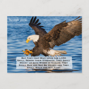 Carte Postale Esaïe 40:31 S'élever sur les Ailes de l'Aigle Cart