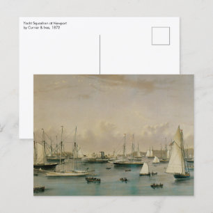 Carte Postale Escadre de yachts à Newport Harbour, Maritime Vint