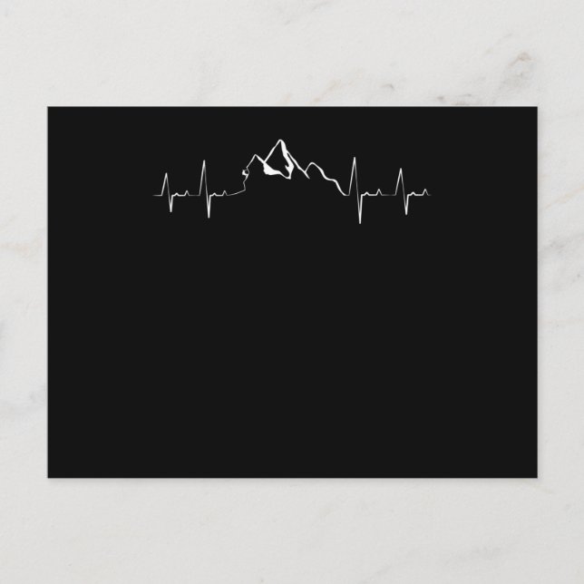 Carte Postale Escalade Montagnes Heartbeat (Devant)