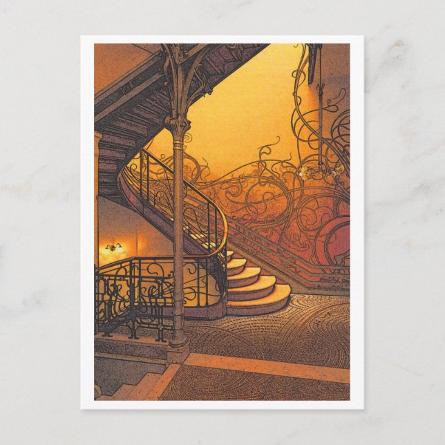 Carte Postale Escalier (Devant)