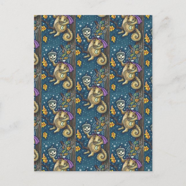 CARTE POSTALE ESCALIER DE COUCHER HOLLOW & ACORN, FUNNY HALLOWEE (Devant)