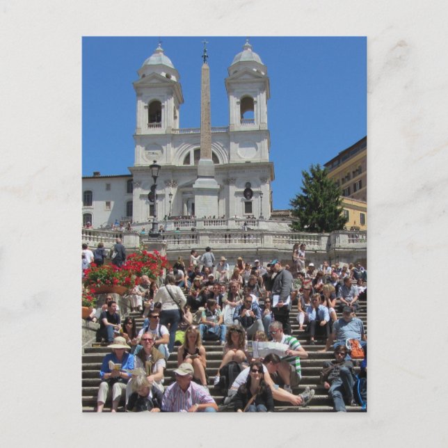 Carte Postale Escalier de la Trinité-des-Monts, Rome, Italie (Devant)