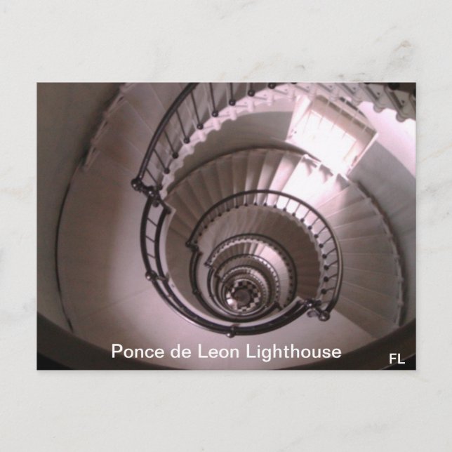 Carte Postale Escalier du phare de Ponce de León (Devant)