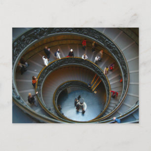 Carte Postale escalier en spirale vatican