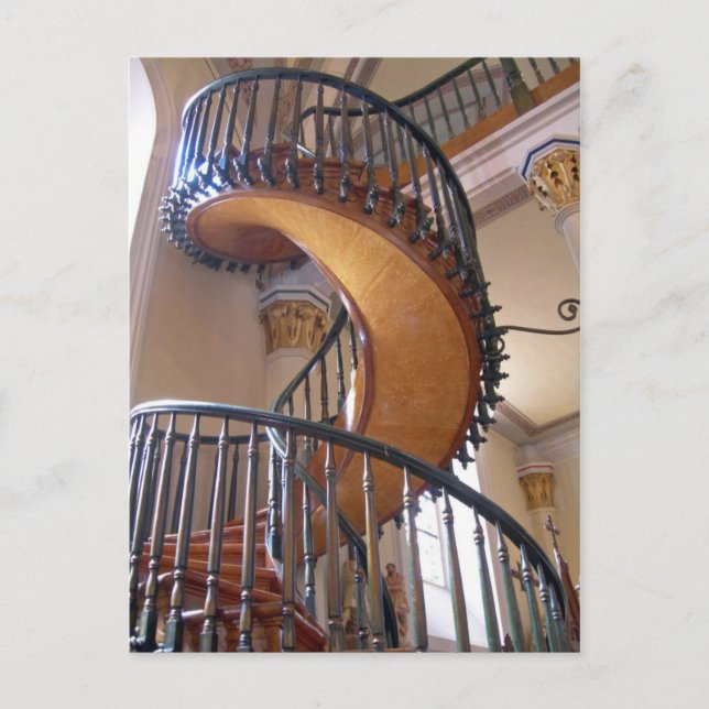 Carte Postale Escalier Miraculeux, chapelle Loretto Père Noël Fe (Devant)