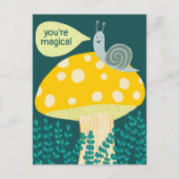 Escargot de Whimsical sur Magic Mushroom Cute CUST