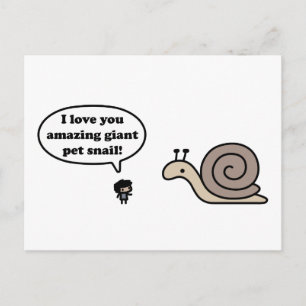 Carte Postale Escargot Extraordinaire pour animaux de compagnie