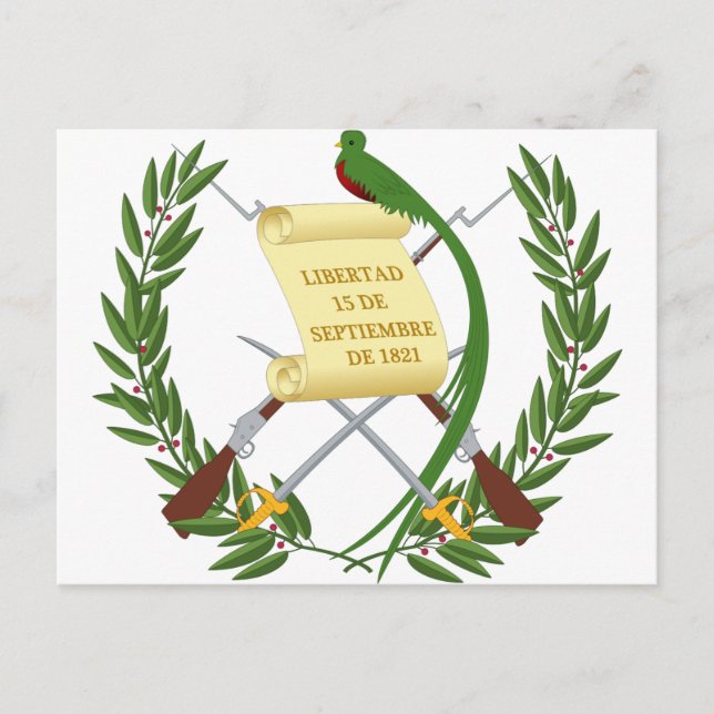 Carte Postale Escudo de armas de Guatemala - Armoiries (Devant)