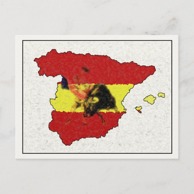 Carte postale Espagne avec Bull et Matador (Devant)