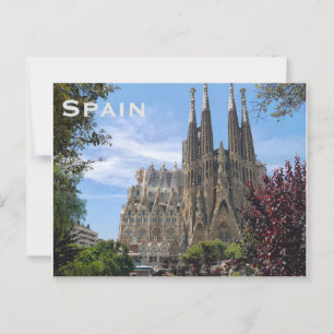 Carte Postale Espagne Barcelone Voyage Tourisme Vintage Ajout