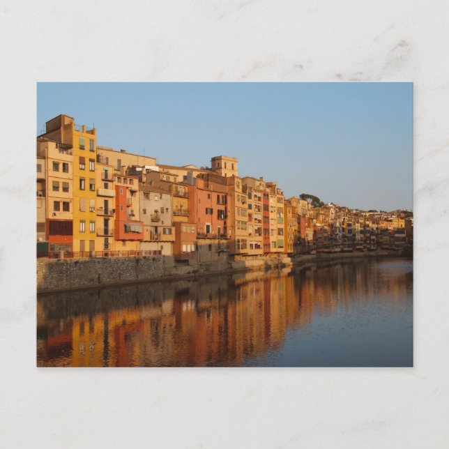 Carte Postale Espagne. Catalogne. Gérone. Maisons sur l'Onyar (Devant)