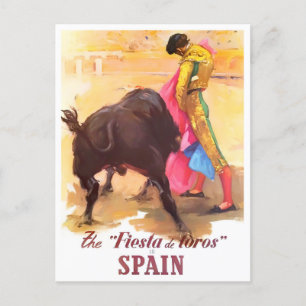 Carte Postale Espagne Fiesta de Toros voyage vintage