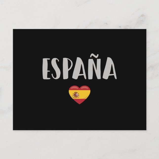 Carte Postale Espagne Football Fan Shirt Drapeau (Devant)