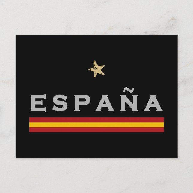 Carte Postale Espagne maillot de football drapeau espagnol (Devant)