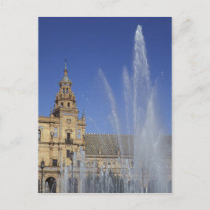 Carte Postale Espagne, Séville, Fontaine d'Andalousie et orné