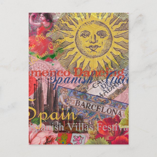 Carte Postale Espagne Sunshine Espagnol Travel Art (Devant)