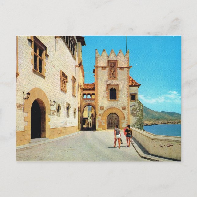 Carte Postale Espagne vintage, Sitges, Musée (Devant)