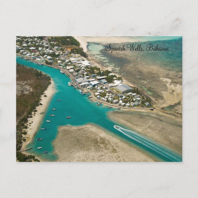 Carte postale espagnole Wells, Bahamas (Devant)