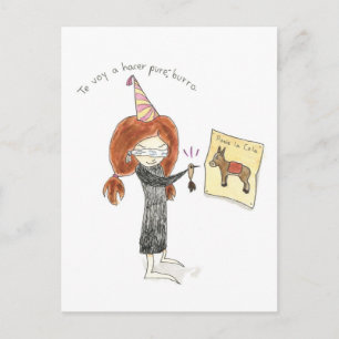Carte Postale ESPAÑOL Tarjeta De Cumpleaños - Burro