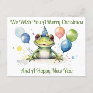 Carte Postale Espèce de grenouille désirée pour le Nouvel An
