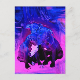 Carte Postale Espoir de foi et charité, chiens maltraités de