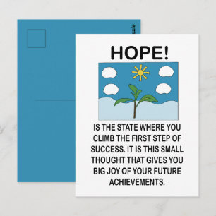 Carte Postale Espoir et inspiration motivationnelle
