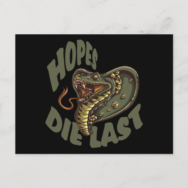 Carte Postale Espoirs de mourir dernier - COBRA SNAKE (Devant)