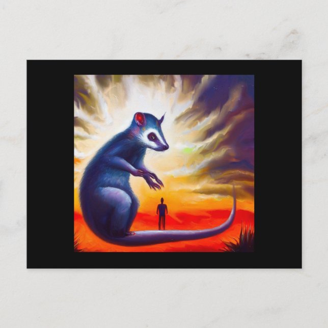 Carte Postale Esprit Animal Opossum 2 (Devant)