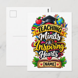 Carte Postale Esprits d'enseignement et cœurs inspirants Inspira