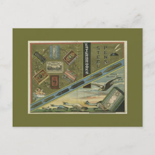 Carte Postale Esterbrooks Steel Pens Ad