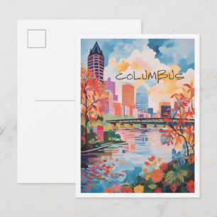 Carte Postale esthétique de voyage Columbus Ohio