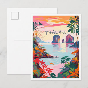 Carte Postale esthétique de voyage en Thaïlande