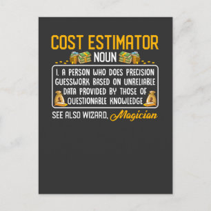 Carte Postale Estimateur des coûts amusant Définition de l'emplo