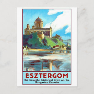 Carte Postale Esztergom ville sur le fleuve Danube, Hongrie, vin